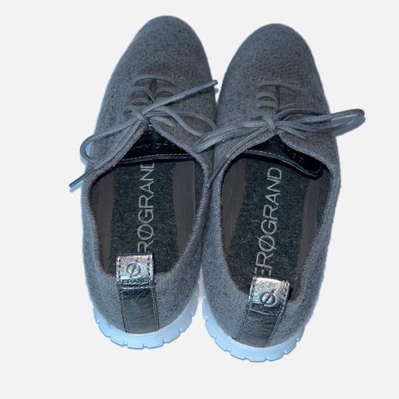 Cole Haan Zero Grand Sneakers Size 7 1/2 Gray Knit Oxford - Picture 5 of 8